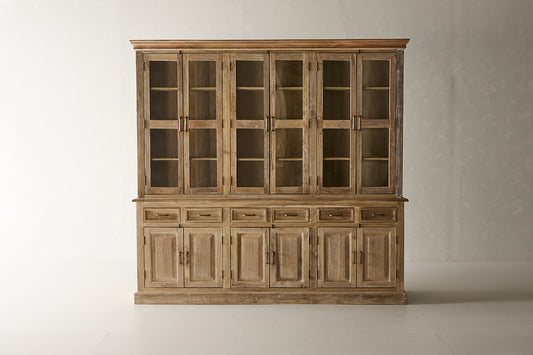 Vintage Two Part Library Cabinet