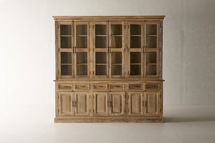 Vintage Two Part Library Cabinet