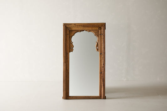 Vintage Teak Architectural Mirror