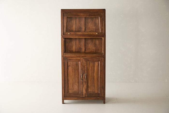 Vintage Teak and Glass Cabinet T.011