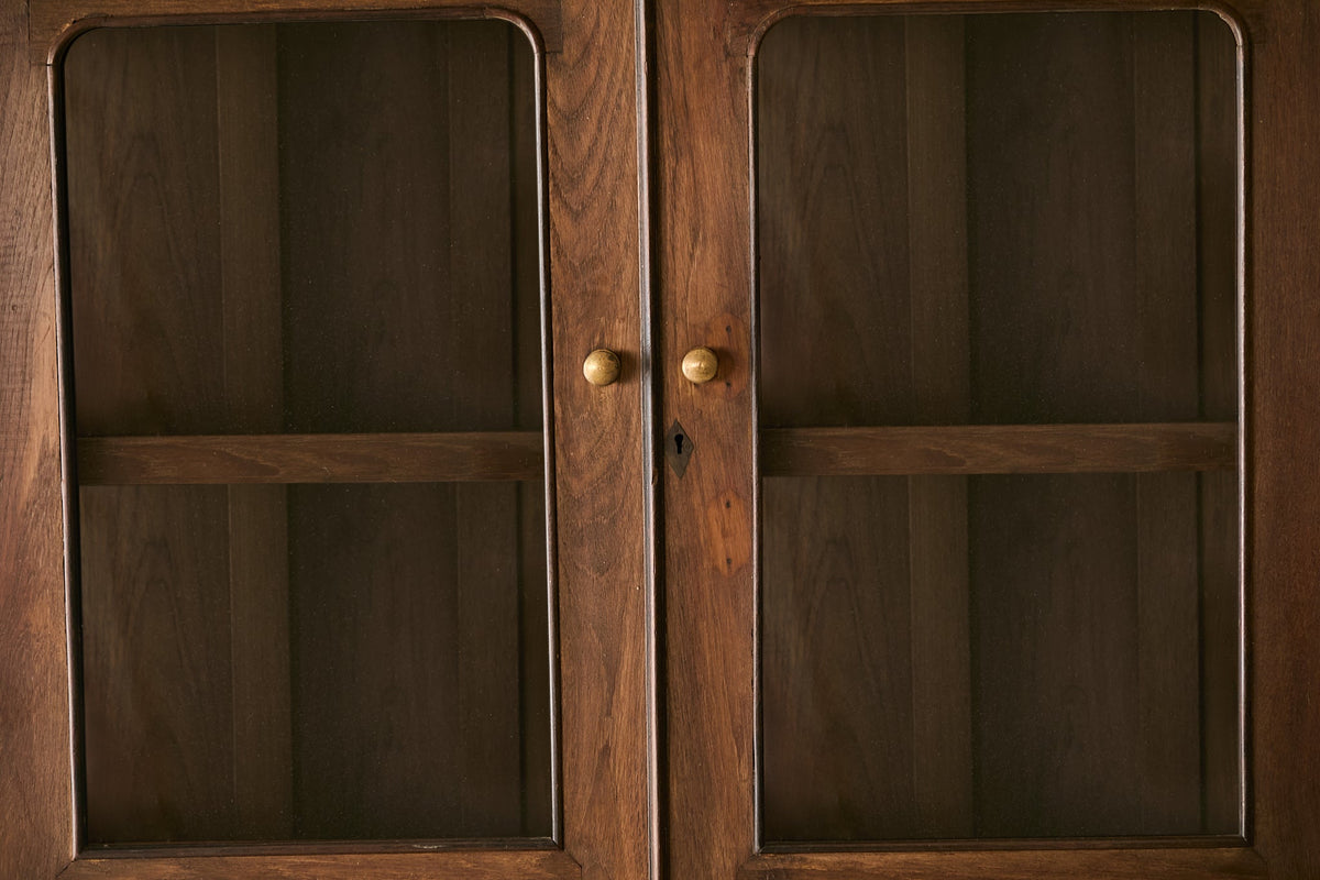 Vintage Two-Part Teak Cabinet T.035