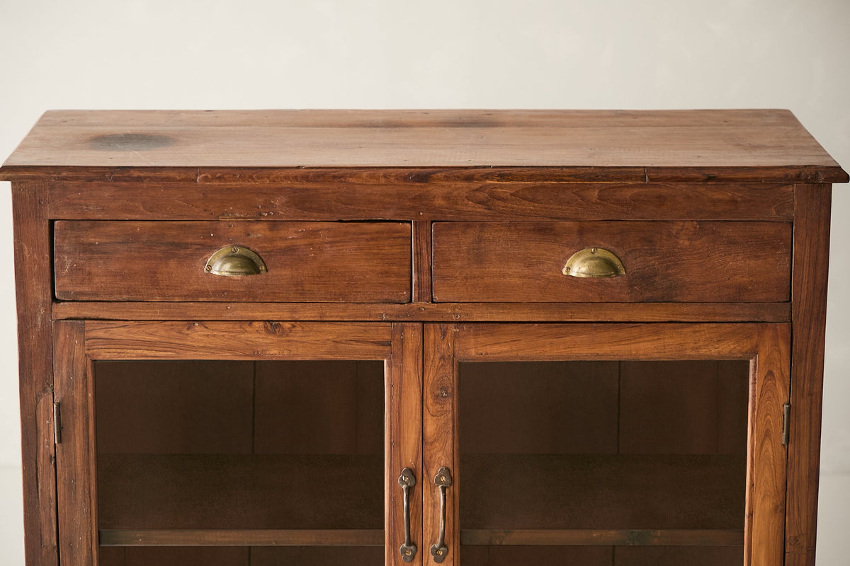 Vintage Teak and Glass Sideboard T.055