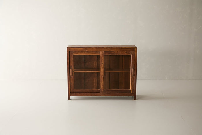 Vintage Teak and Glass Cabinet T.012