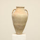 A one-of-a-kind neutral Turkish vintage vase pot with two handles, crafted from terra cotta clay, this piece showcases timeless quality and antique craftsmanship, adding a unique touch of history to your space
