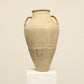 A one-of-a-kind neutral Turkish vintage vase pot with two handles, crafted from terra cotta clay, this piece showcases timeless quality and antique craftsmanship, adding a unique touch of history to your space