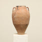 A one-of-a-kind clay brown Turkish vintage vase pot with two handles, crafted from terra cotta clay, this piece showcases timeless quality and antique craftsmanship, adding a unique touch of history to your space