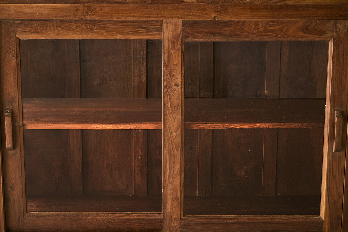 Vintage Teak and Glass Cabinet T.012