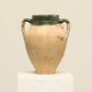 A one-of-a-kind clay brown Turkish vintage vase pot with two handles, crafted from terra cotta clay, this piece showcases timeless quality and antique craftsmanship, adding a unique touch of history to your space