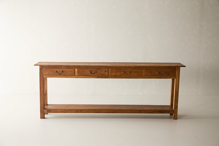 Vintage 4-Drawer Teak Console T.047