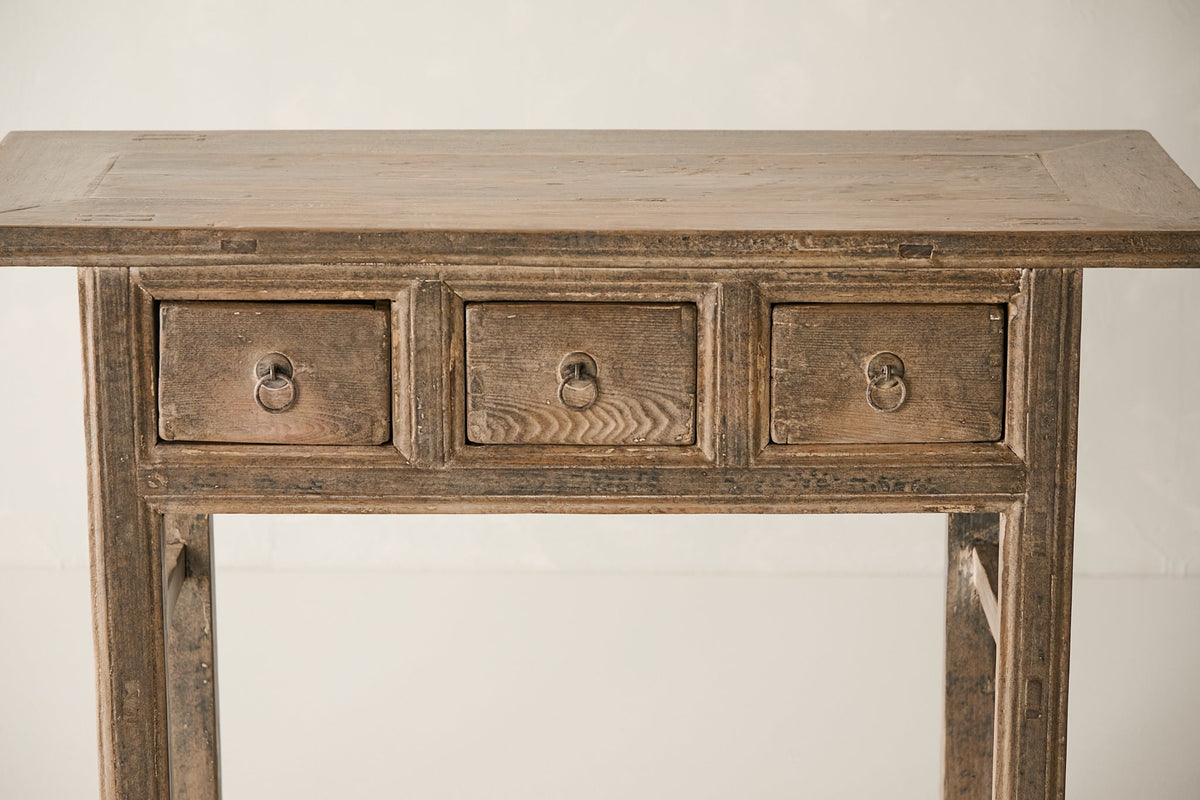 Vintage 3-Drawer Elm Console AH.075 - Circa 1925