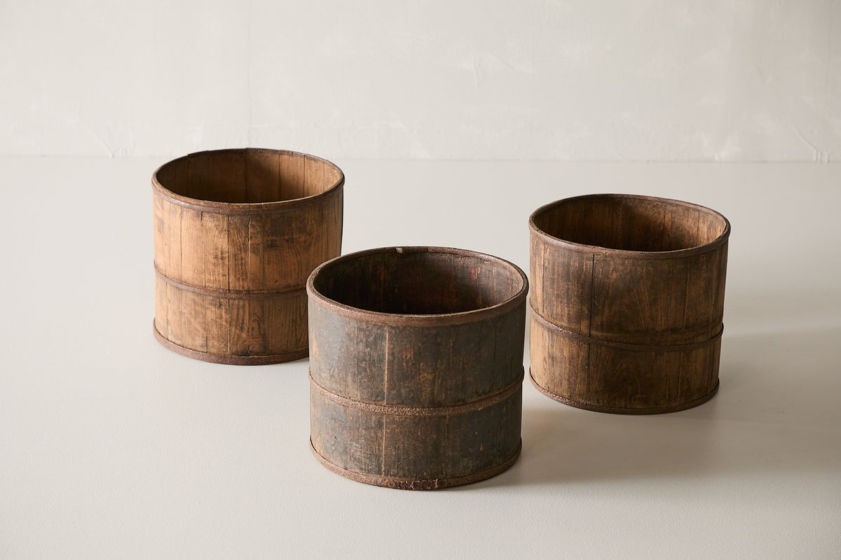 Vintage Elm Grain Bucket AE.001 - Circa 1945