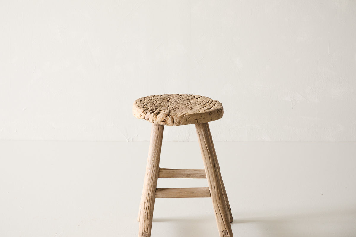 Vintage Elm Stool AE.160 - Circa 1925