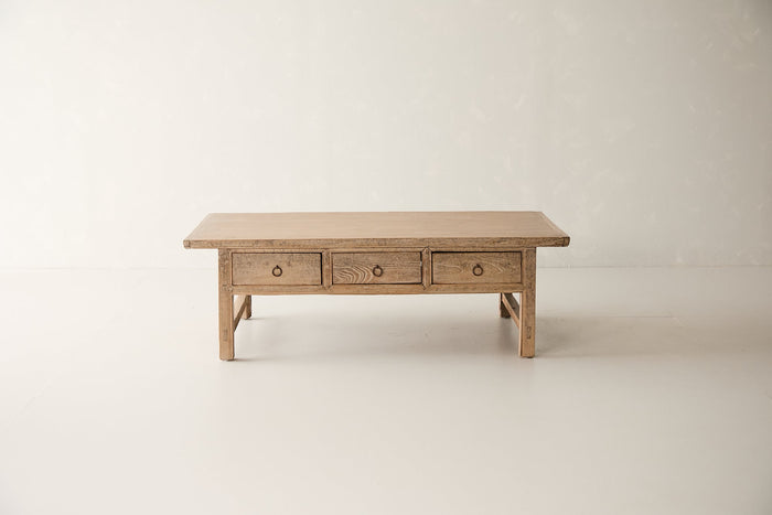 Vintage 3-Drawer Elm Coffee Table AH.047 - Circa 1925