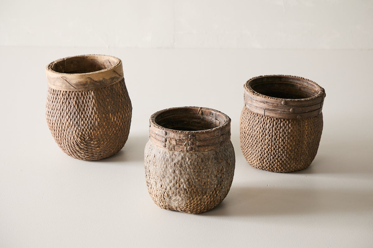 Vintage Willow Grain Basket AE.002 - Circa 1945