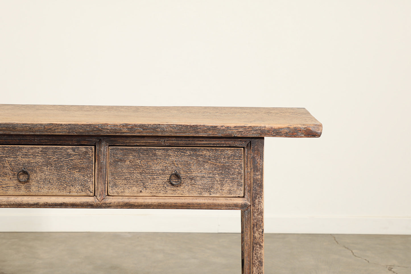 Vintage 3 Drawer Poplar Console - Circa 1945