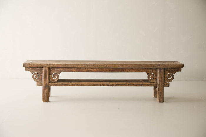 Antique Solid Elm Bench - Circa 1925 No. J1