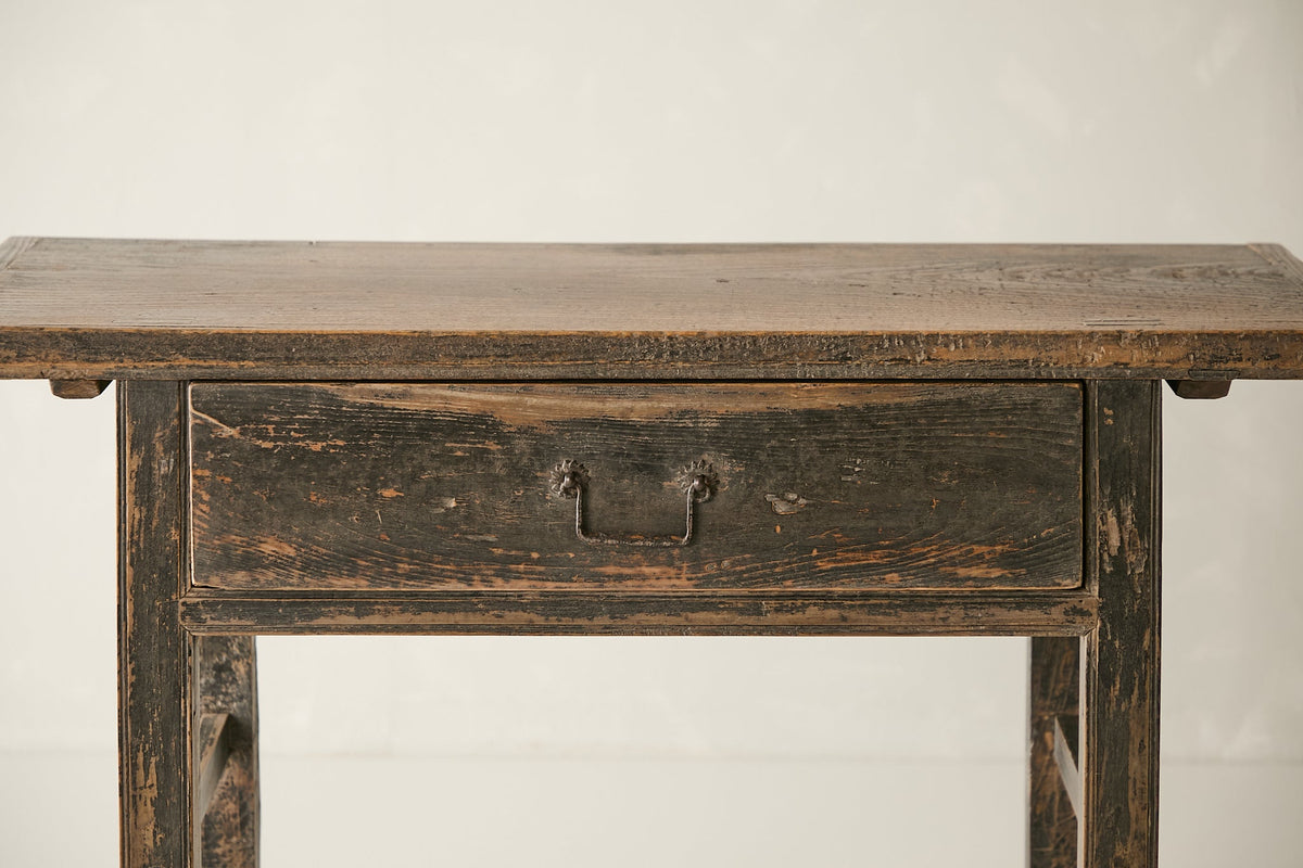 Vintage Elm Single-Drawer Console - Circa 1945 No. M25