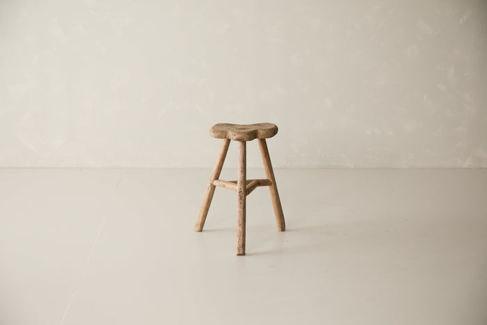 Vintage Solid Elm Saddle Stool - Circa 1955 No. JJ3