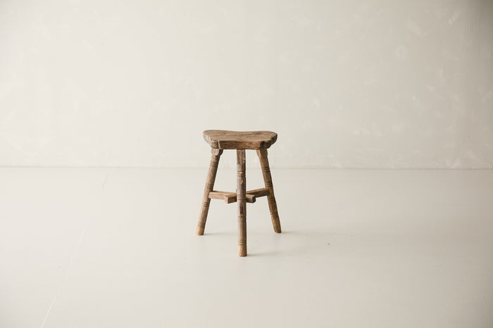 Vintage Solid Elm Saddle Stool - Circa 1955 No. K11