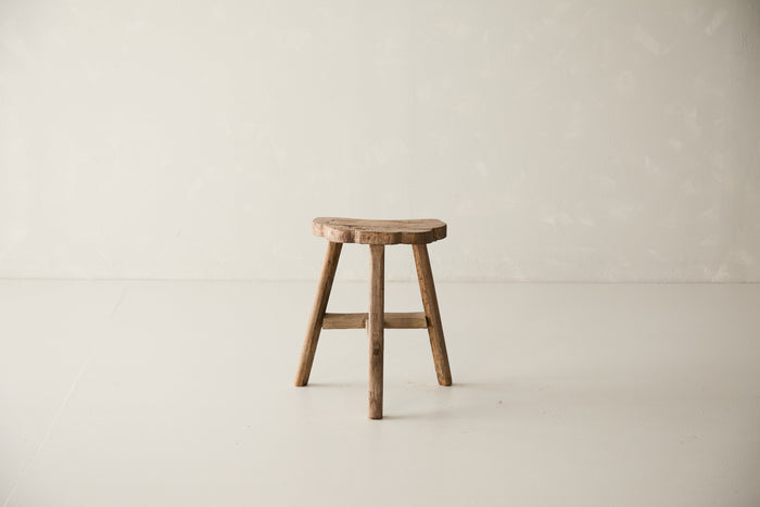 Vintage Solid Elm Saddle Stool - Circa 1955 No. K14