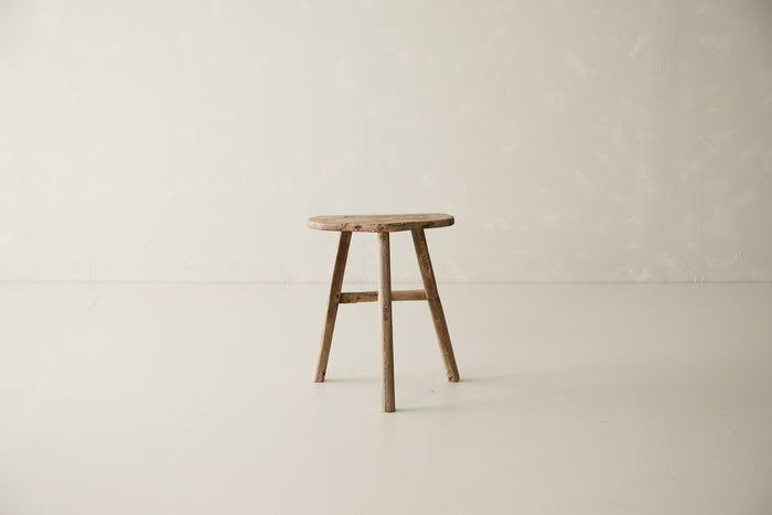 Vintage Solid Elm Saddle Stool - Circa 1955 No. K18