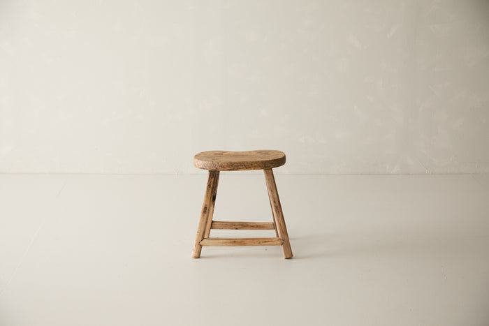 Vintage Solid Elm Saddle Stool - Circa 1955 No. K19