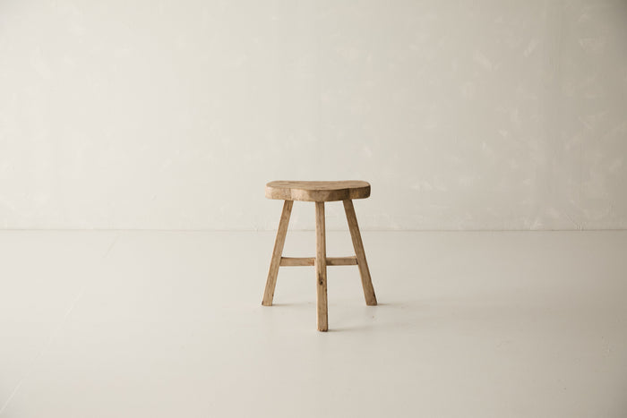 Vintage Solid Elm Saddle Stool - Circa 1955 No. K20