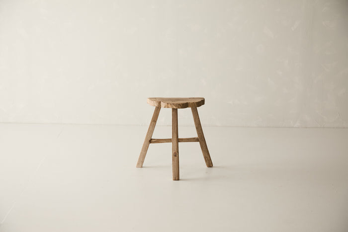 Vintage Solid Elm Saddle Stool - Circa 1955 No. K21