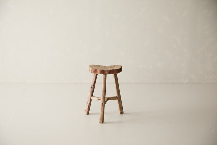 Vintage Solid Elm Saddle Stool - Circa 1955 No. K23