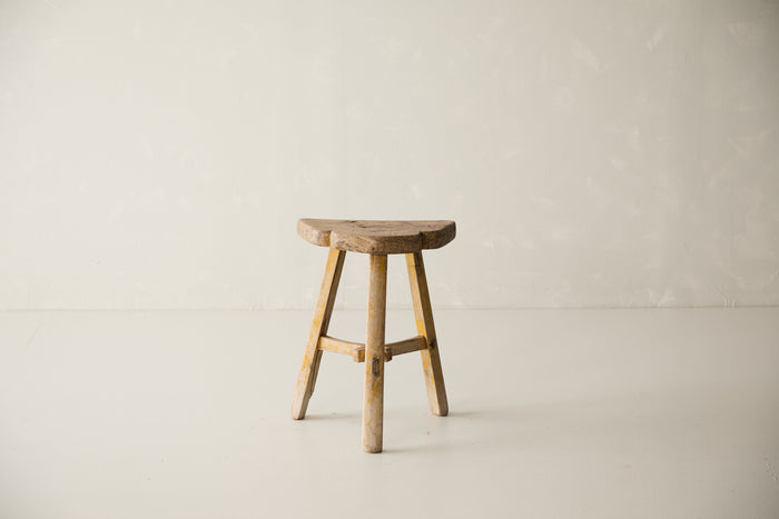 Vintage Solid Elm Saddle Stool - Circa 1955 No. K25
