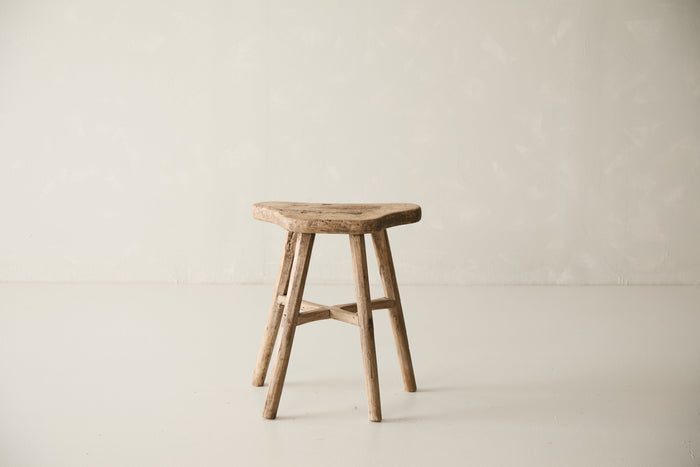 Vintage Solid Elm Saddle Stool - Circa 1955 No. K4