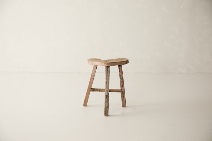 Vintage Solid Elm Saddle Stool - Circa 1955 No. K7