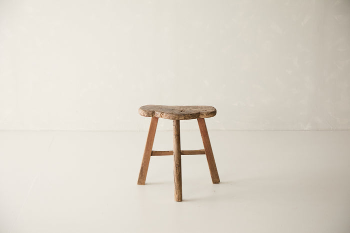 Vintage Solid Elm Saddle Stool - Circa 1955 No. K8