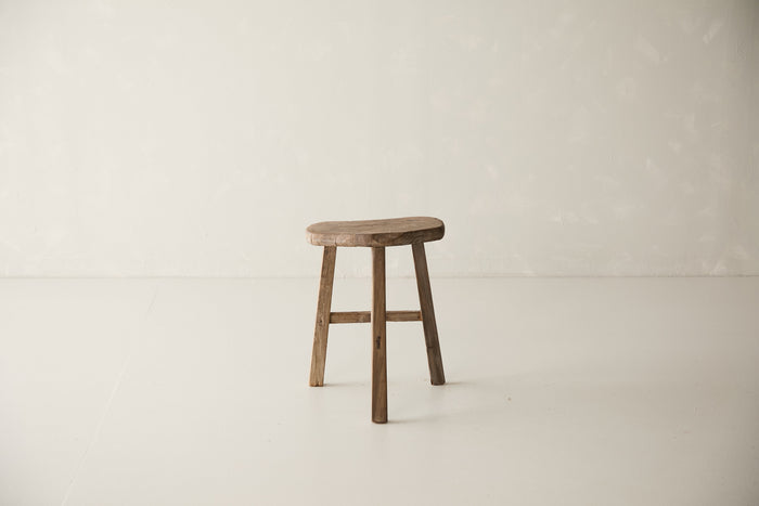 Vintage Solid Elm Saddle Stool - Circa 1955 No. K15