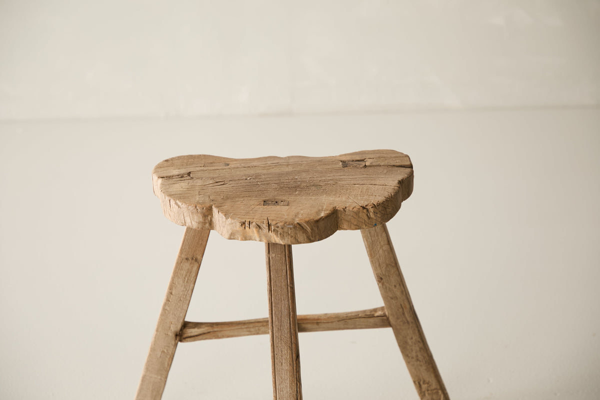 Vintage Solid Elm Saddle Stool - Circa 1955 No. K21