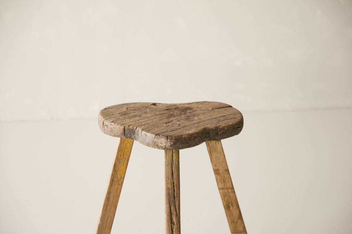 Vintage Solid Elm Saddle Stool - Circa 1955 No. K5