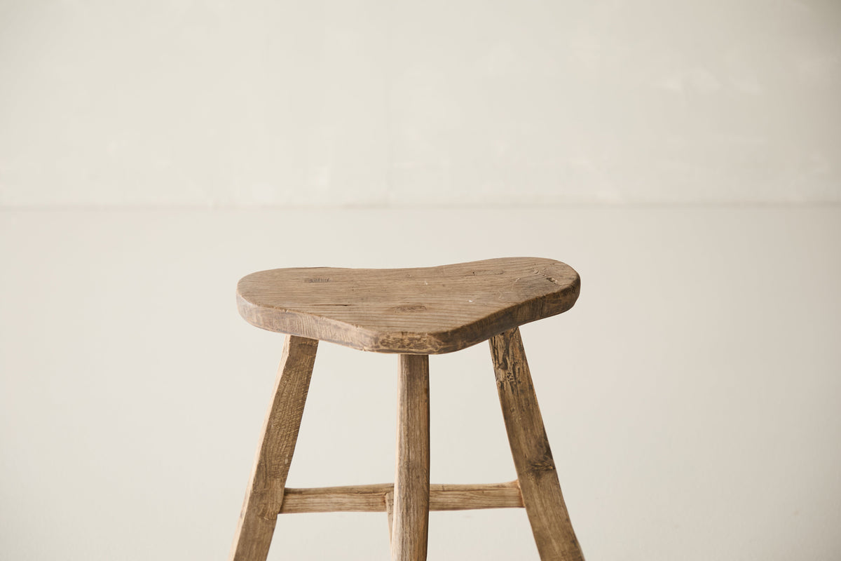 Vintage Solid Elm Saddle Stool - Circa 1955 No. K6