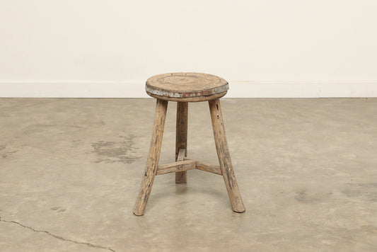 Vintage Elm Stool AC.043 - Circa 1945