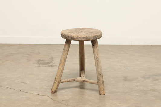 Vintage Elm Stool AC.034 - Circa 1945