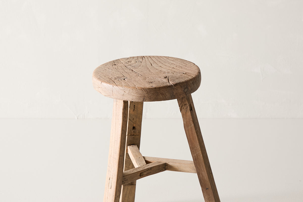 Vintage Poplar Stool AE.159 - Circa 1925