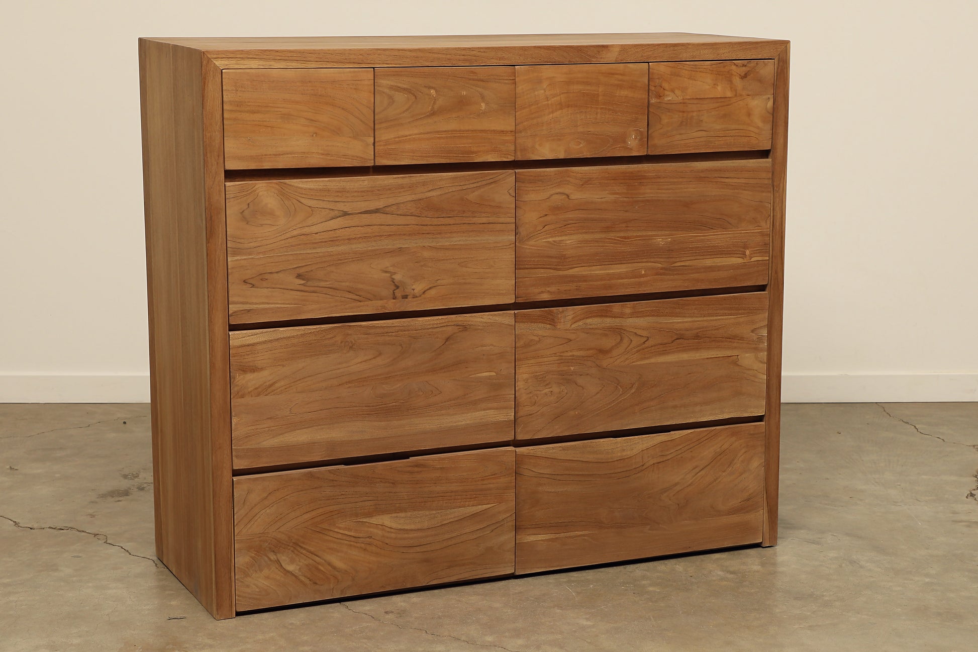 solid teak wood 10 drawer dresser modern bedroom furniture