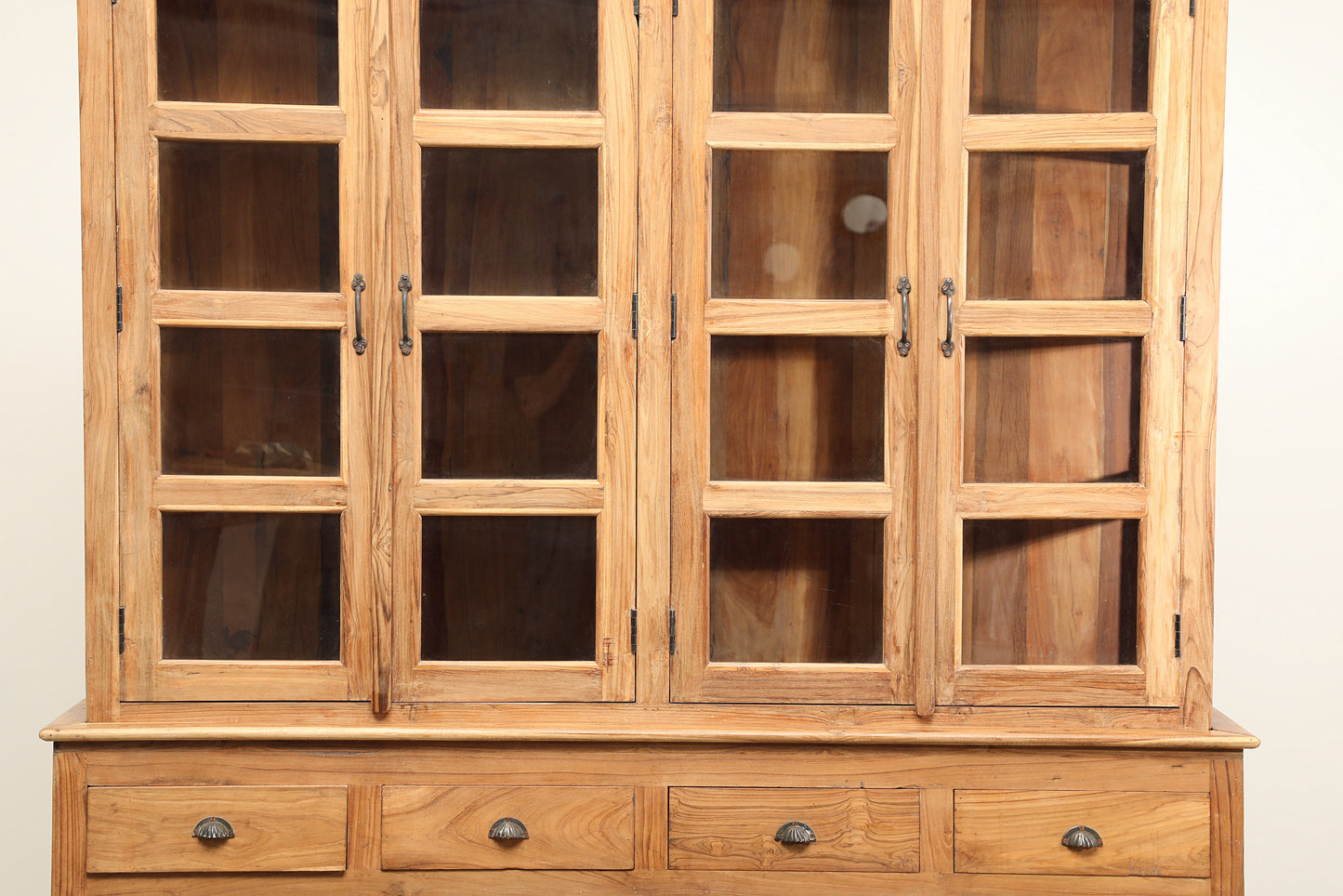 Vintage Two-Part Teak Cabinet