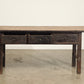 Vintage 3 Drawer Elm Console - Circa 1945