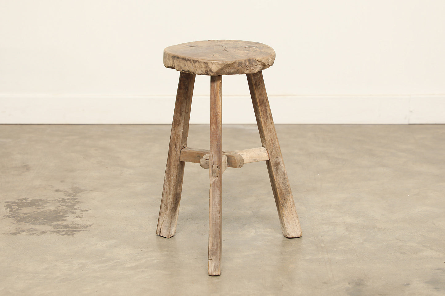 Vintage Elm Stool AC.040 - Circa 1945