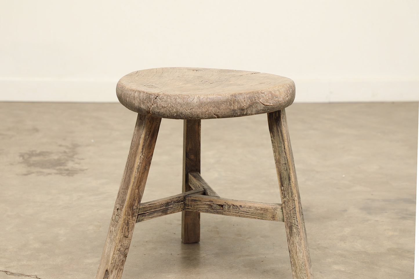 Vintage Elm Stool AC.082 - Circa 1945