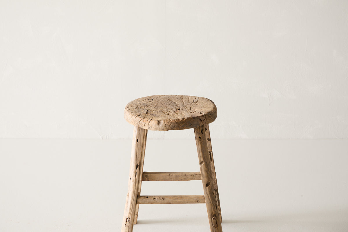 Vintage Elm Stool AE.161 - Circa 1925