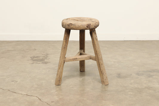 Vintage Elm Stool AC.020 - Circa 1945