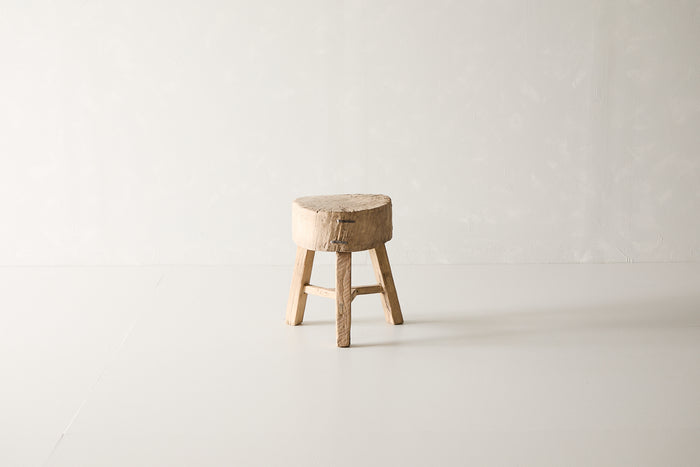 Reclaimed Poplar Block Side Table AE.133