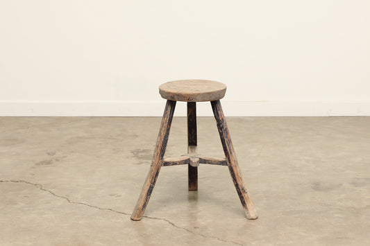 Vintage Elm Stool AC.054 - Circa 1945