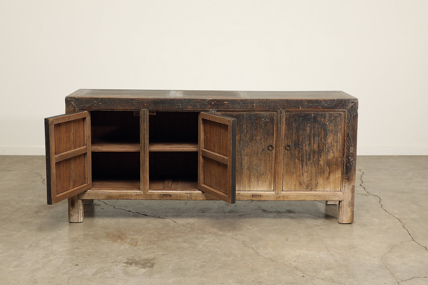 Vintage 4 Door Elm Sideboard - Circa 1945